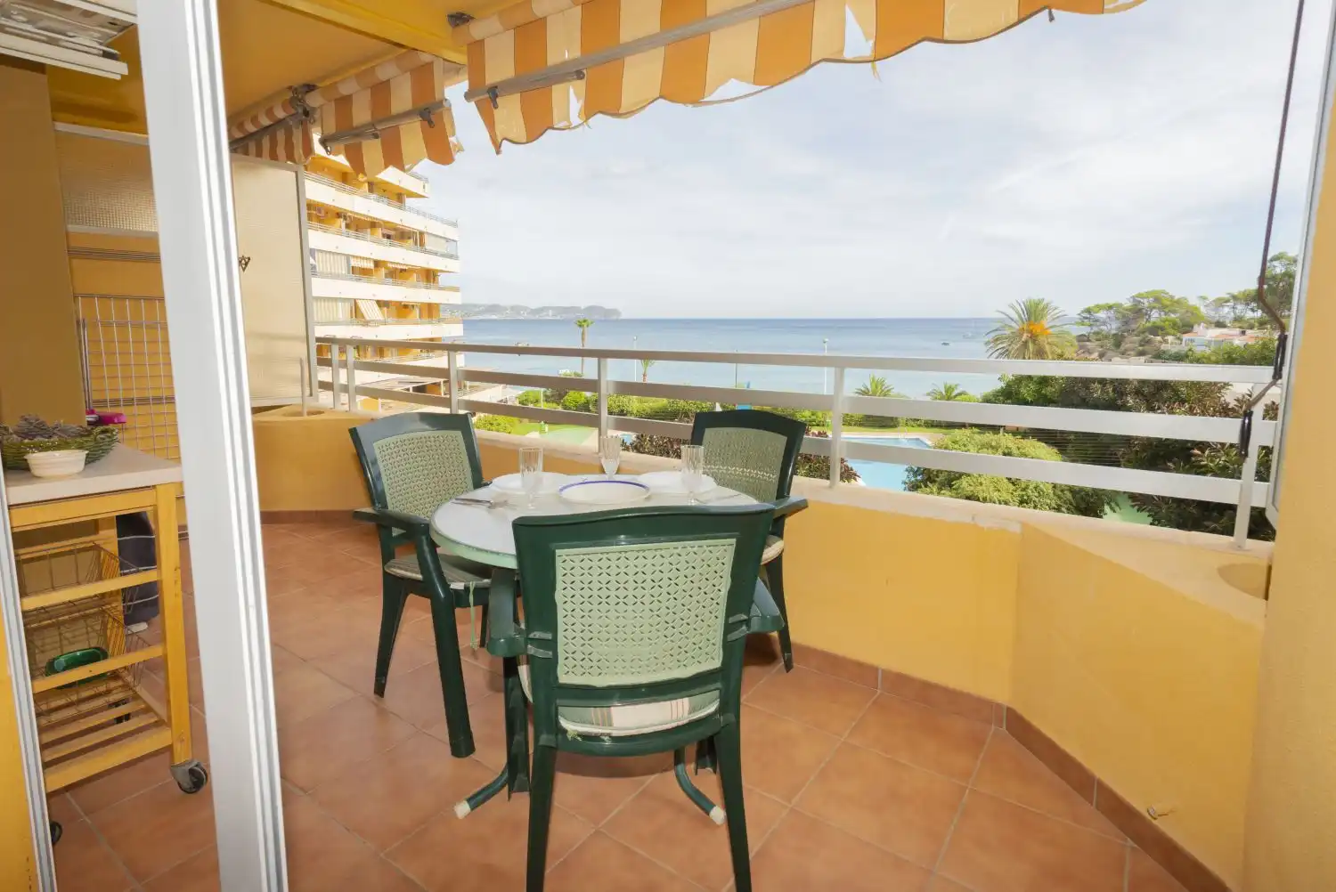 Terrasse von Wohnungen zum Verkauf in Calpe / Calp mit Klimaanlage, Heizung und Terrasse