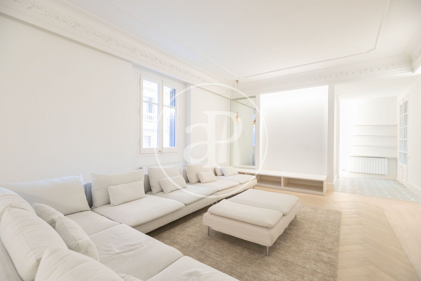Living room of Flat for sale in  Barcelona Capital  with Air Conditioner, Heating and Private garden