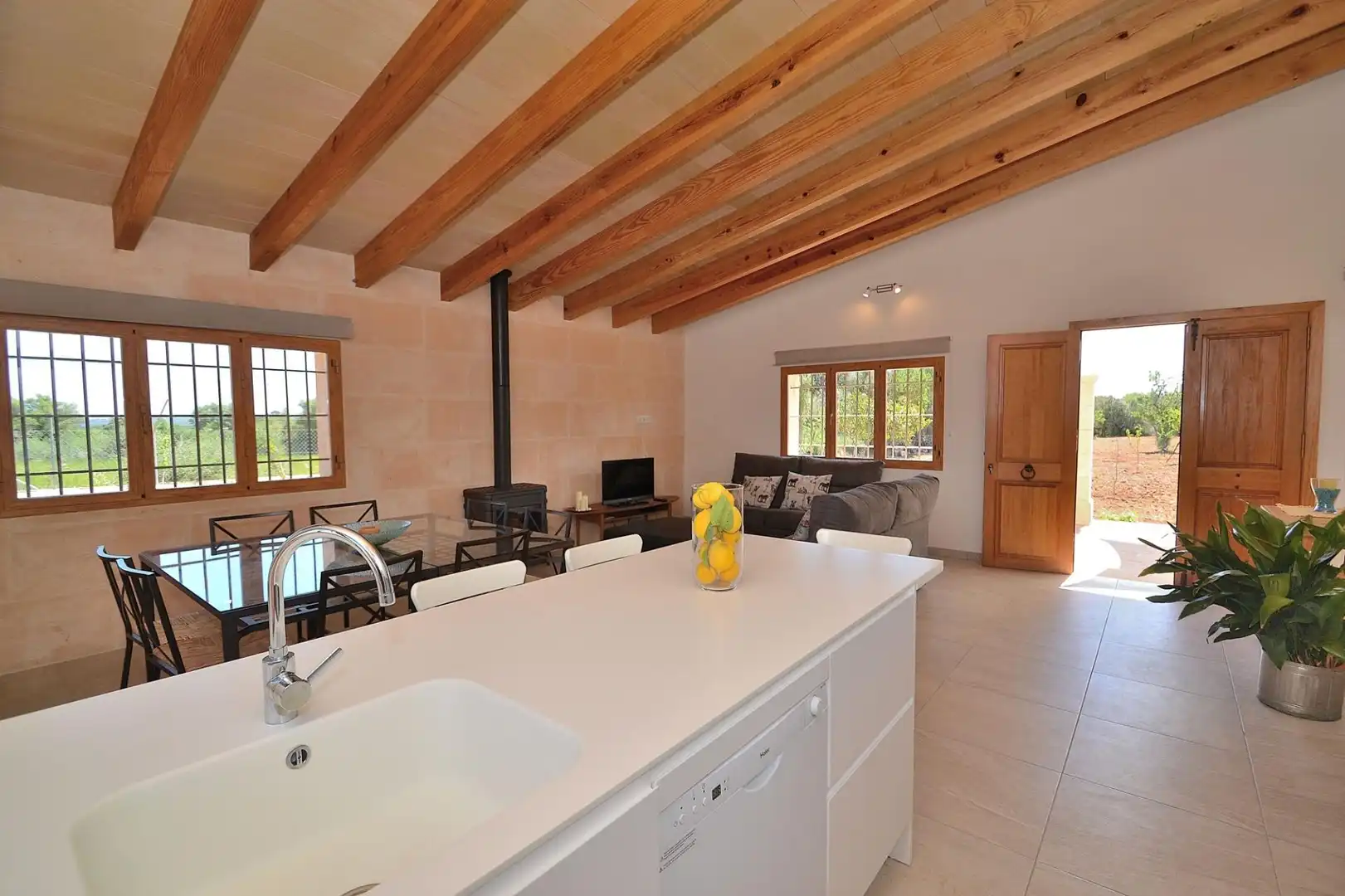 Kitchen of Country homes for rent in Llubí  with Private garden, Terrace and Swimming Pool