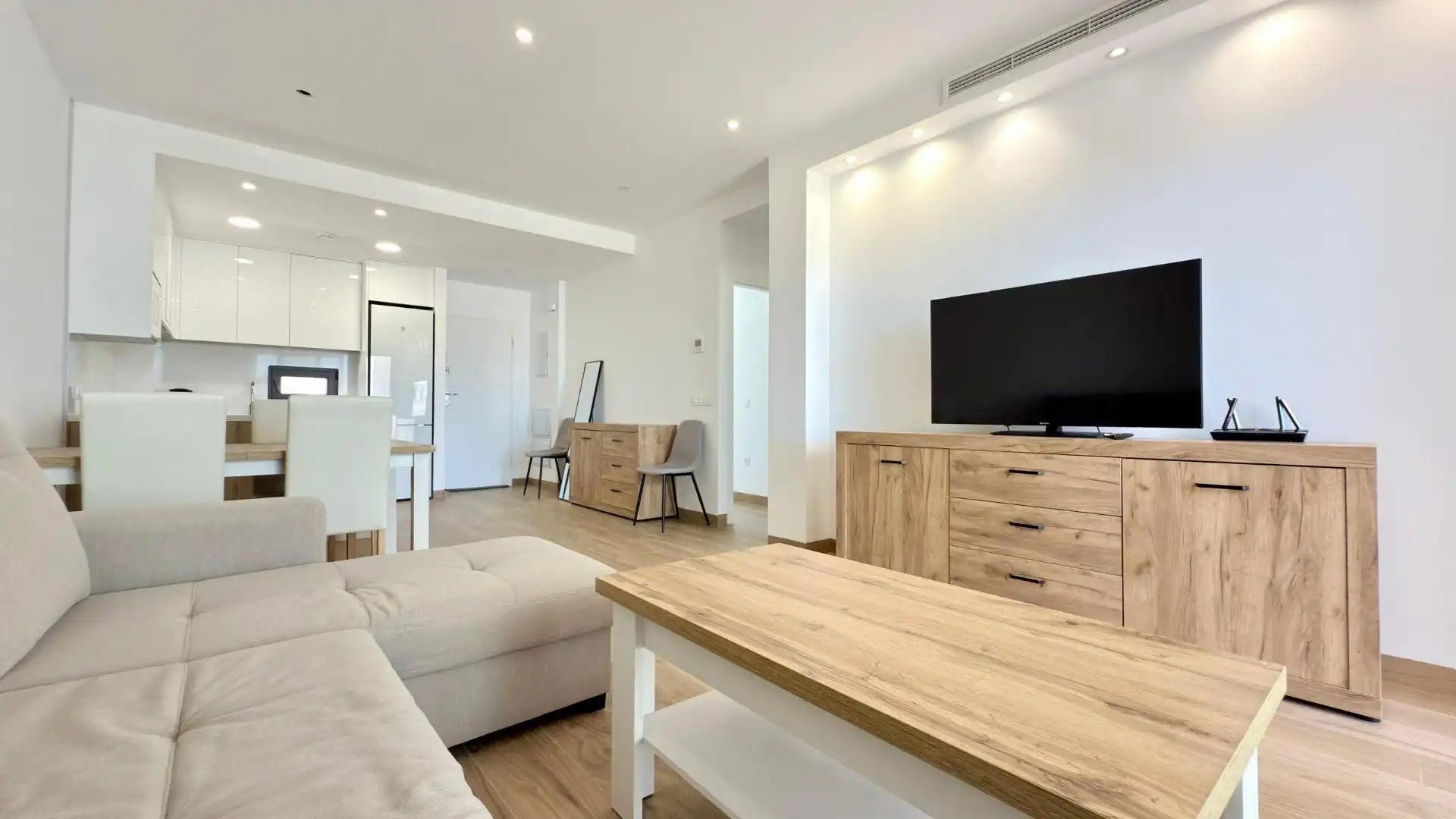 Wohnzimmer von Dachboden zum Verkauf in Finestrat mit Klimaanlage, Terrasse und Gemeinschaftspool