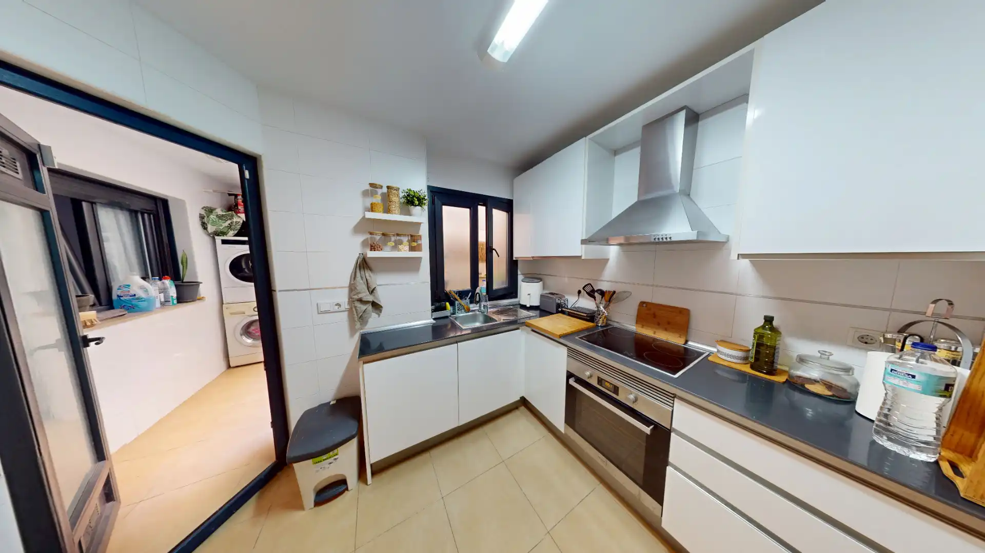 Kitchen of Flat for sale in Roquetas de Mar  with Air Conditioner, Heating and Private garden