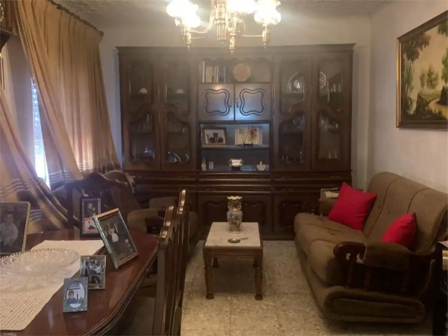 Sala de estar de Casa adosada en venta en Monreal del Llano con Amueblado