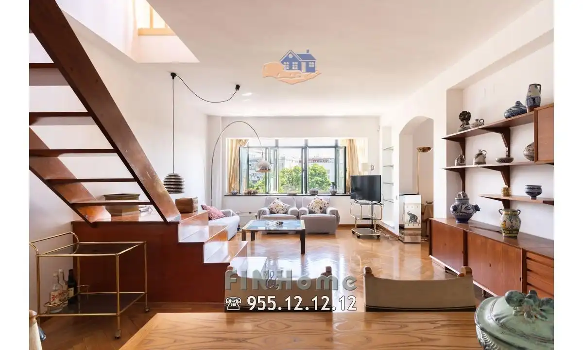Sala de estar de Ático de alquiler en Sevilla con Aire acondicionado, Calefacción y Jardín privado