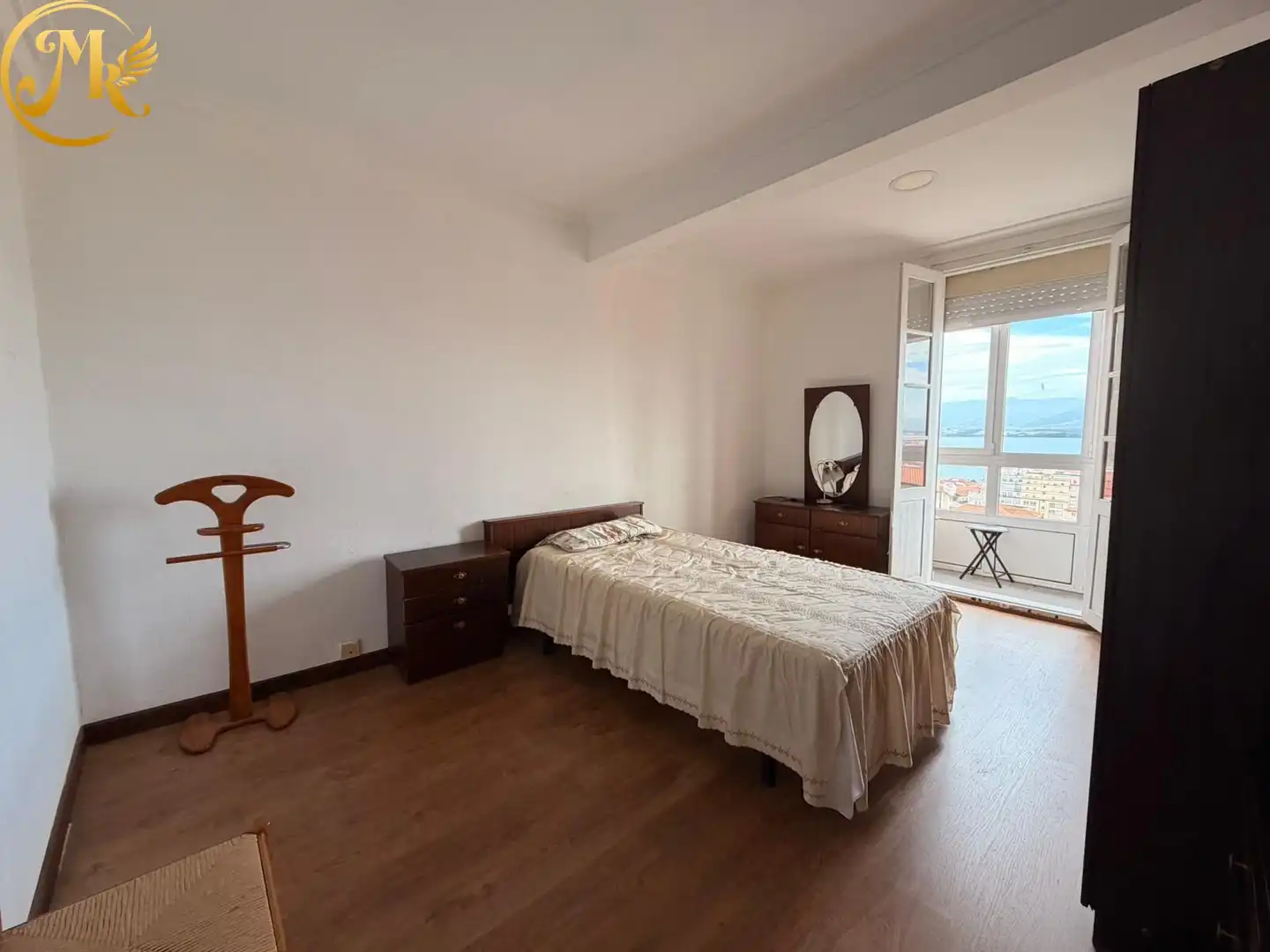 Bedroom of Flat for sale in Santander  with Private garden, Parquet flooring and Terrace