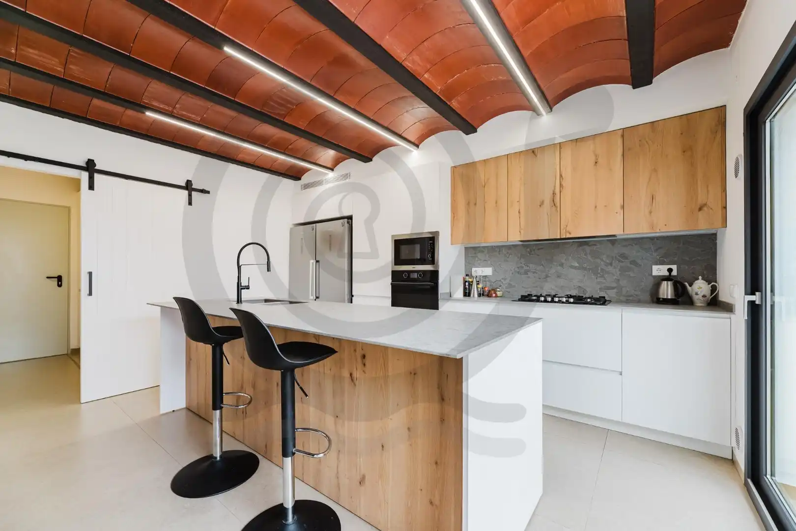 Küche von Haus oder Chalet zum Verkauf in Castellón de la Plana / Castelló de la Plana mit Klimaanlage, Heizung und Terrasse