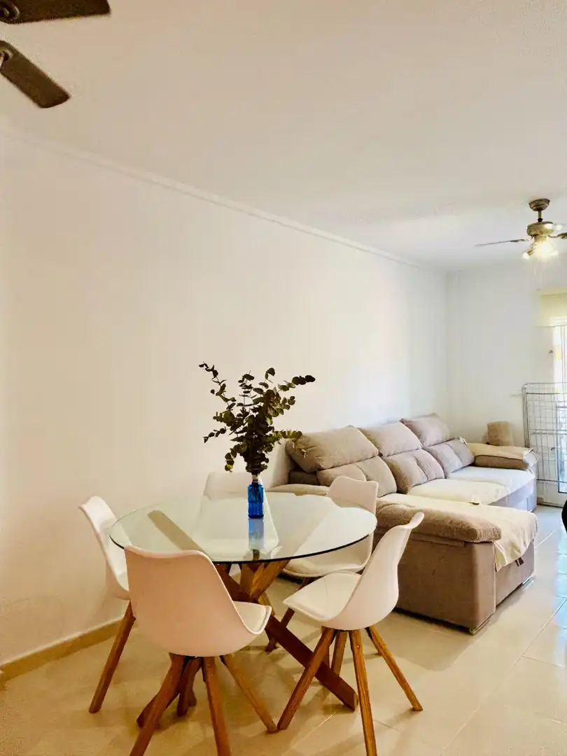 Living room of Ground floor for rent in Los Alcázares  with Air Conditioner, Terrace and Furnished