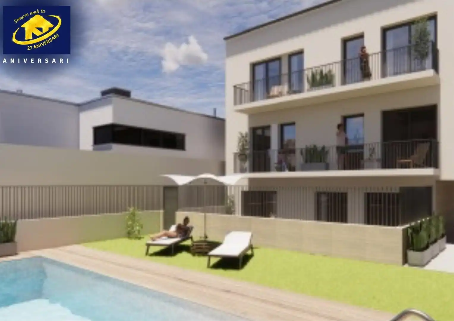 Piscina de Dúplex en venta en Castellar del Vallès con Aire acondicionado, Calefacción y Parquet