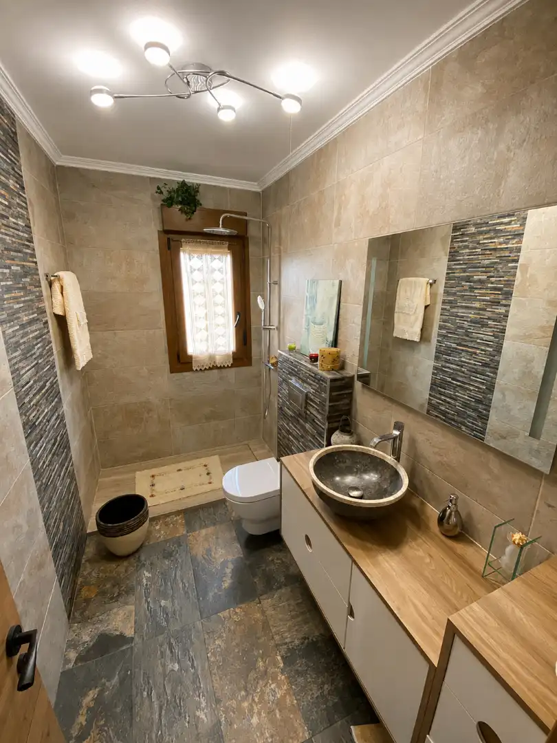 Baño de Casa o chalet en venta en Gijón  con Calefacción, Jardín privado y Parquet