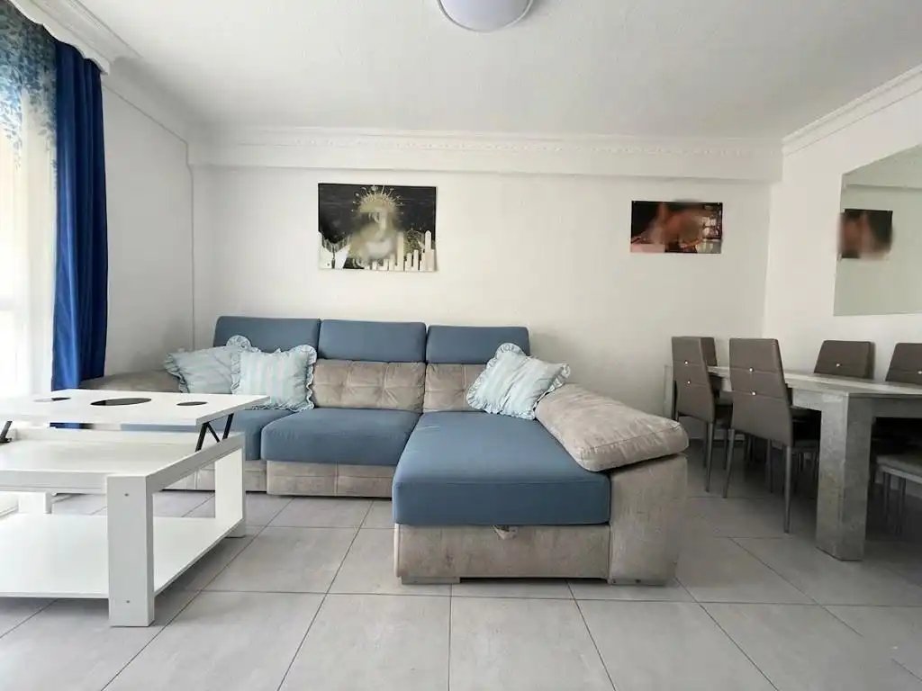 Living room of Flat for sale in Málaga  with Terrace, Furnished and Balcony