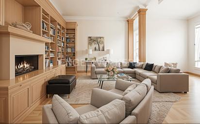 Sala d'estar de Apartament en venda en  Barcelona Capital amb Aire condicionat, Calefacció i Parquet
