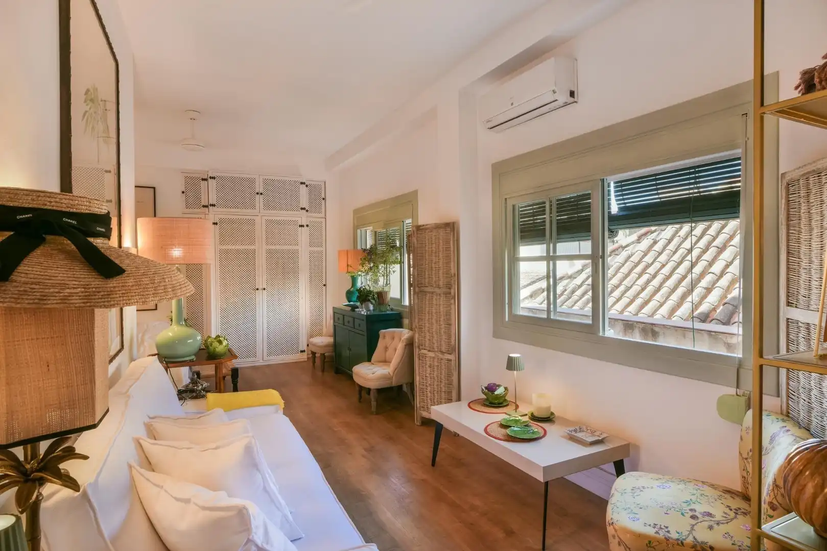 Sala de estar de Apartamento de alquiler en Málaga Capital con Aire acondicionado, Calefacción y Amueblado