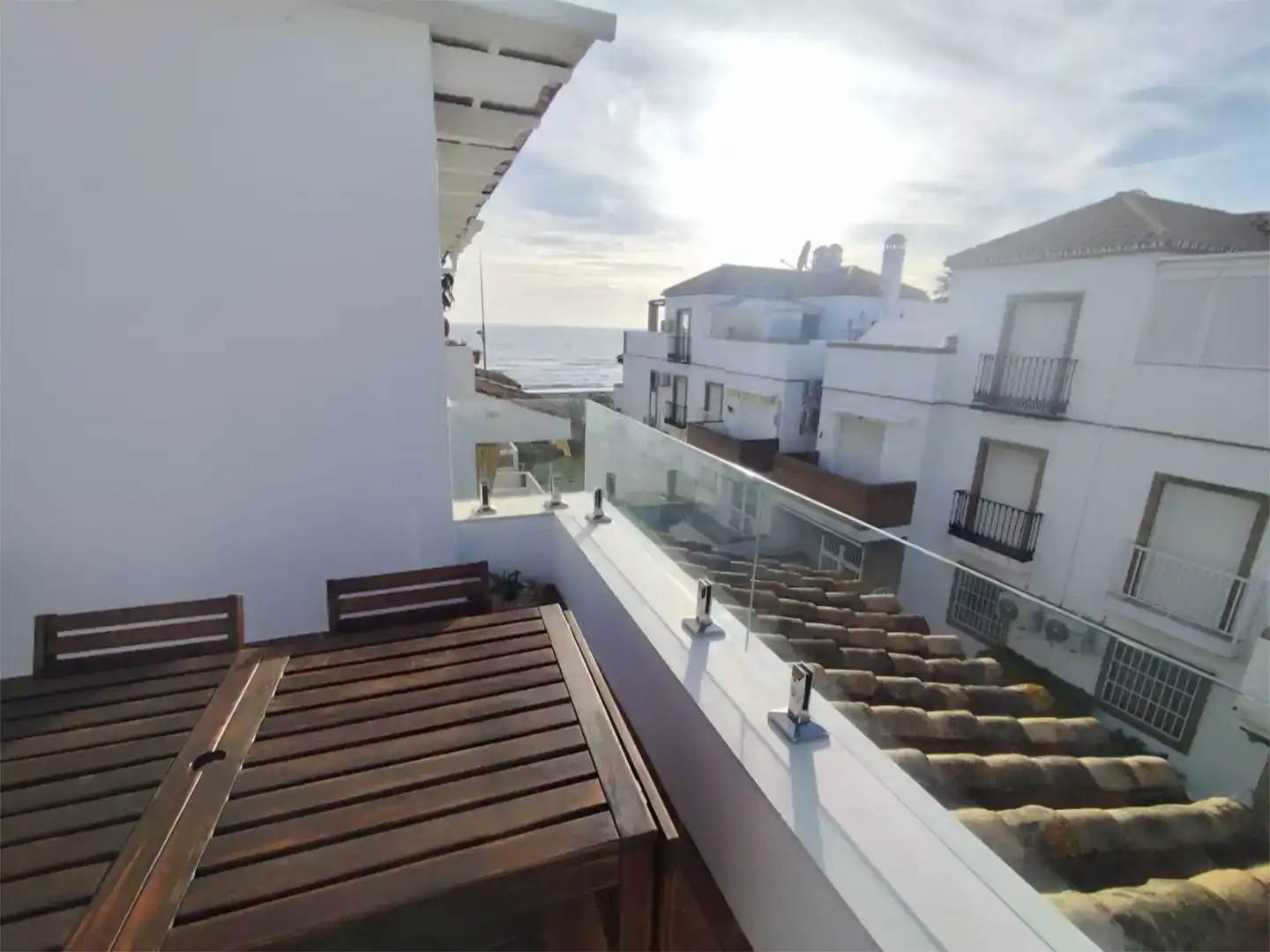 Terrassa de Dúplex de lloguer en Torrox amb Aire condicionat, Piscina i Moblat