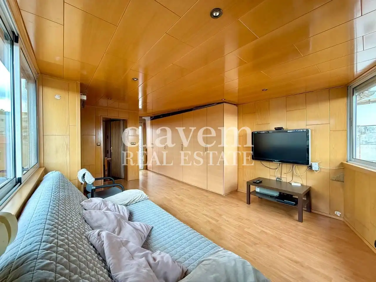Sala de estar de Piso en venta en Barcelona con Aire acondicionado y Terraza