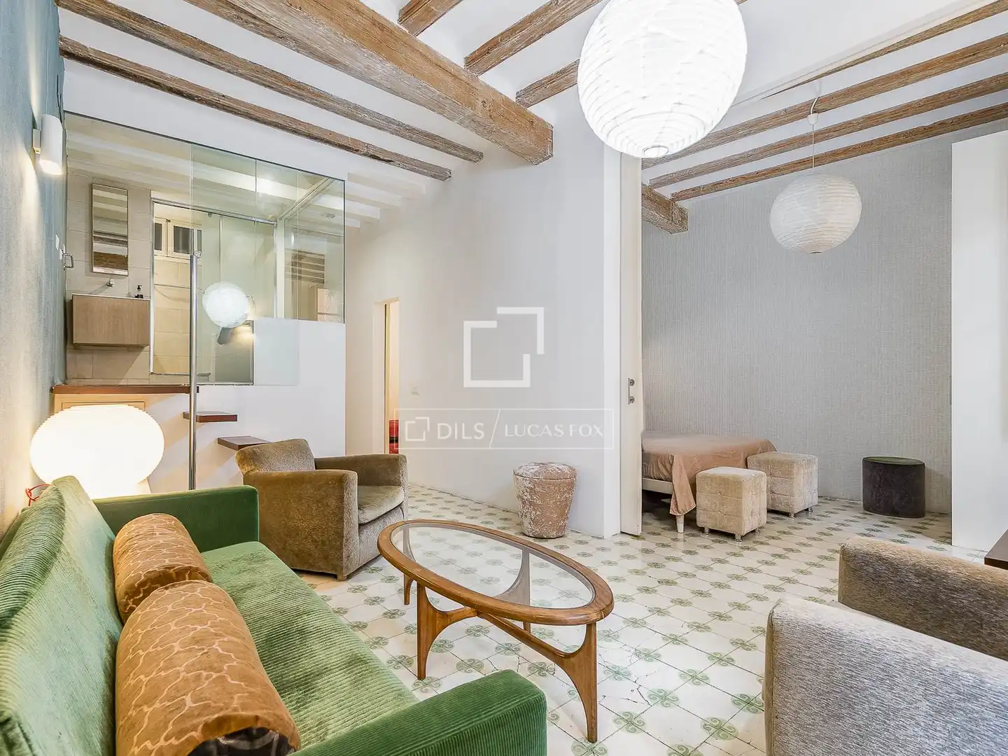 Living room of Flat for sale in Barcelona  with Air Conditioner, Terrace and Balcony