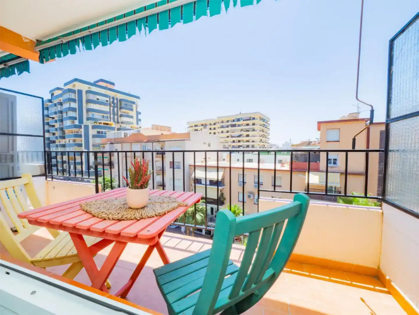 Terrasse von Wohnung zur Miete in Fuengirola mit Klimaanlage, Möbliert und Balkon
