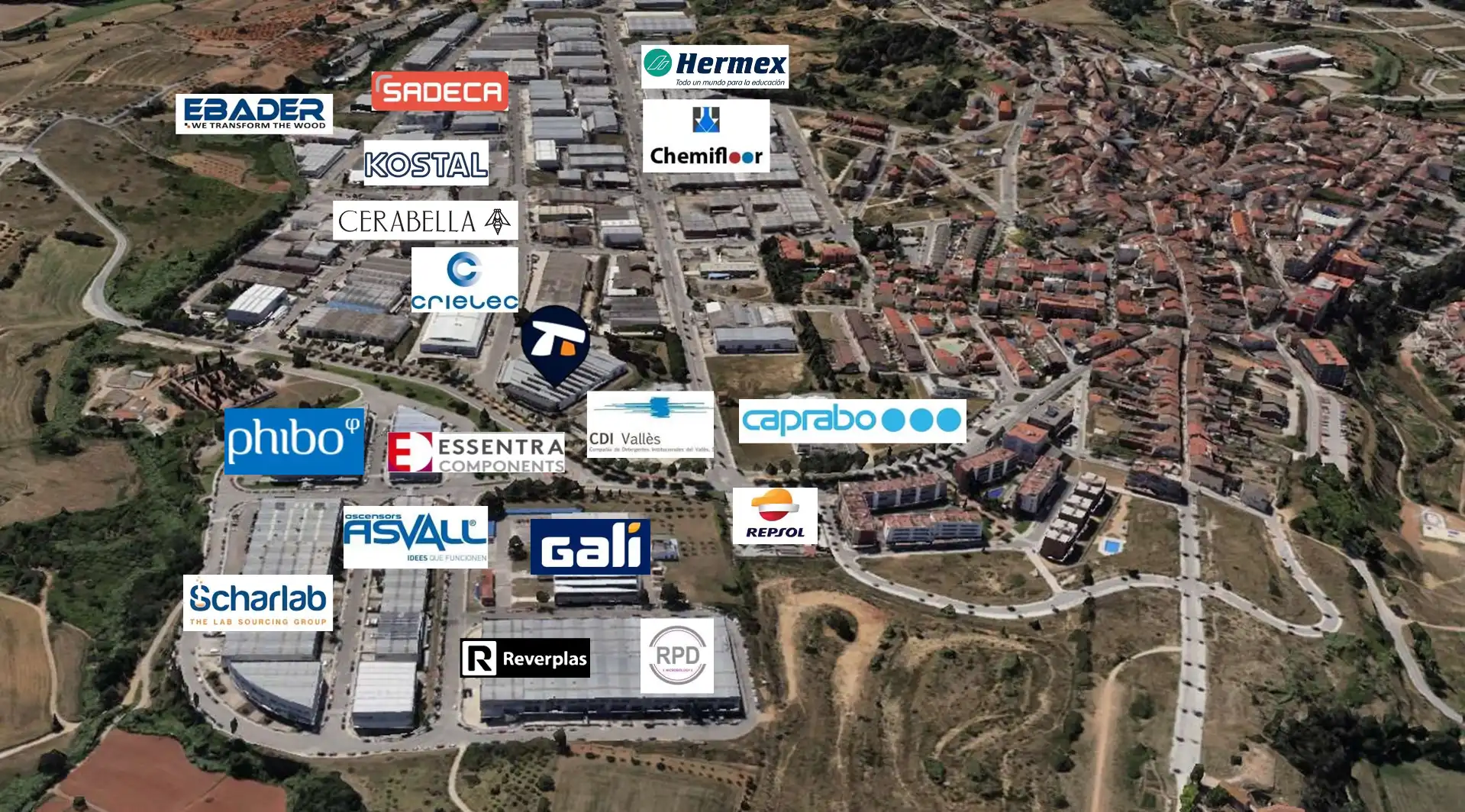 Exterior view of Industrial buildings for sale in Sentmenat