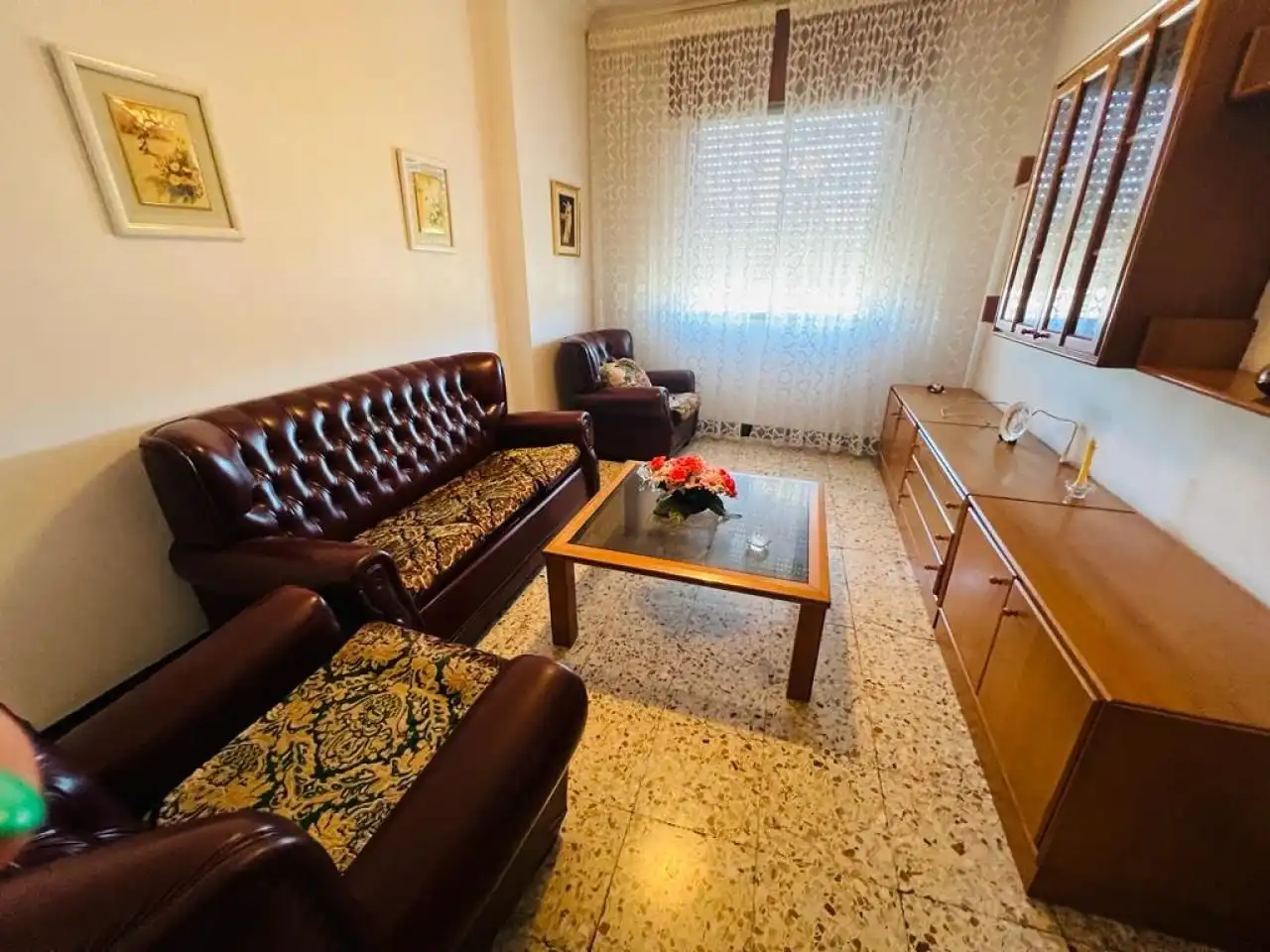 Sala d'estar de Pis de lloguer en Ourense Capital  amb Calefacció, Moblat i Balcó