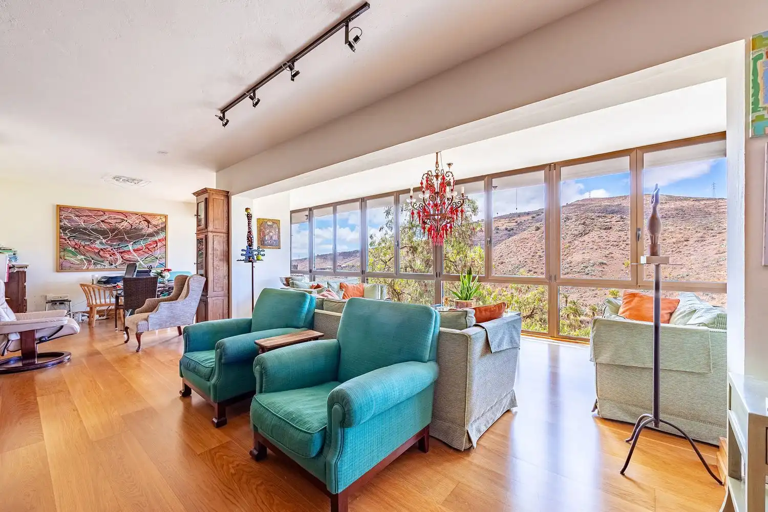 Sala de estar de Casa o chalet en venta en Telde con Jardín privado, Terraza y Piscina
