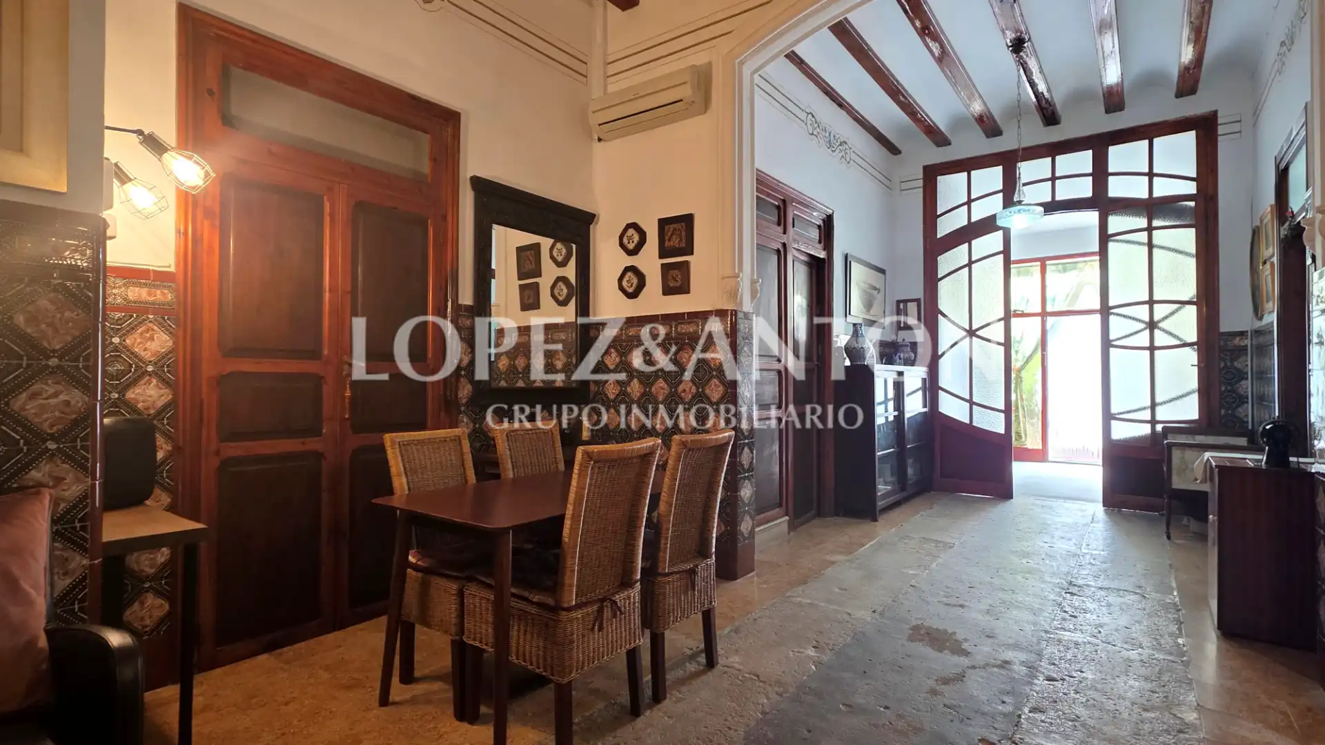 Dining room of Detached homes for sale in La Pobla de Vallbona  with Air Conditioner, Terrace and Swimming Pool