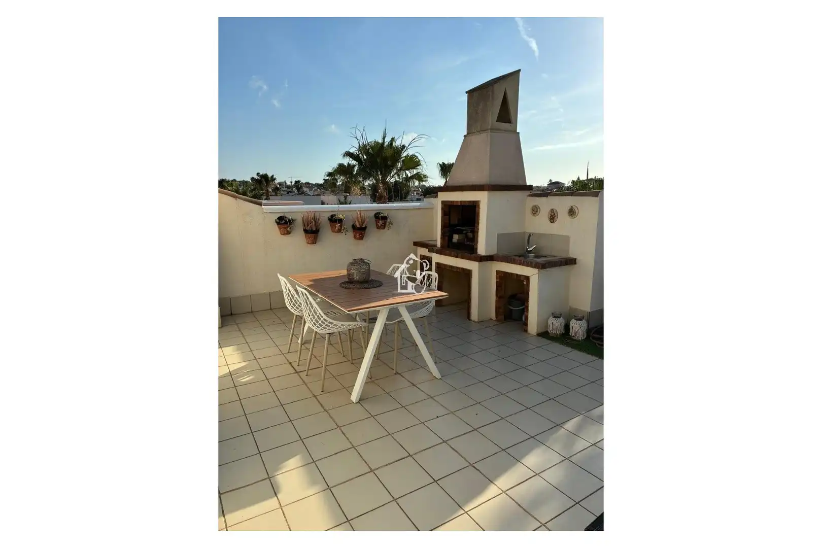Terraza de Apartamento de alquiler en Rojales con Aire acondicionado, Jardín privado y Terraza