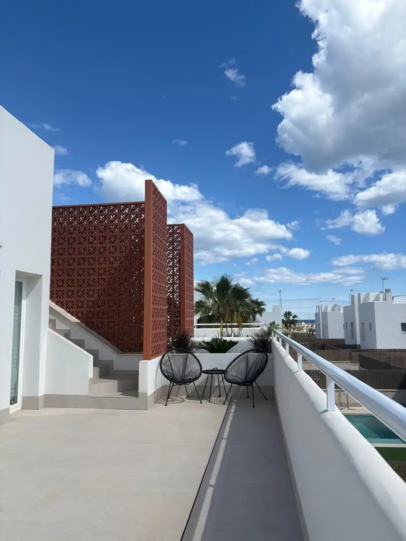 Terraza de Casa o chalet en venta en Pilar de la Horadada con Aire acondicionado, Calefacción y Jardín privado