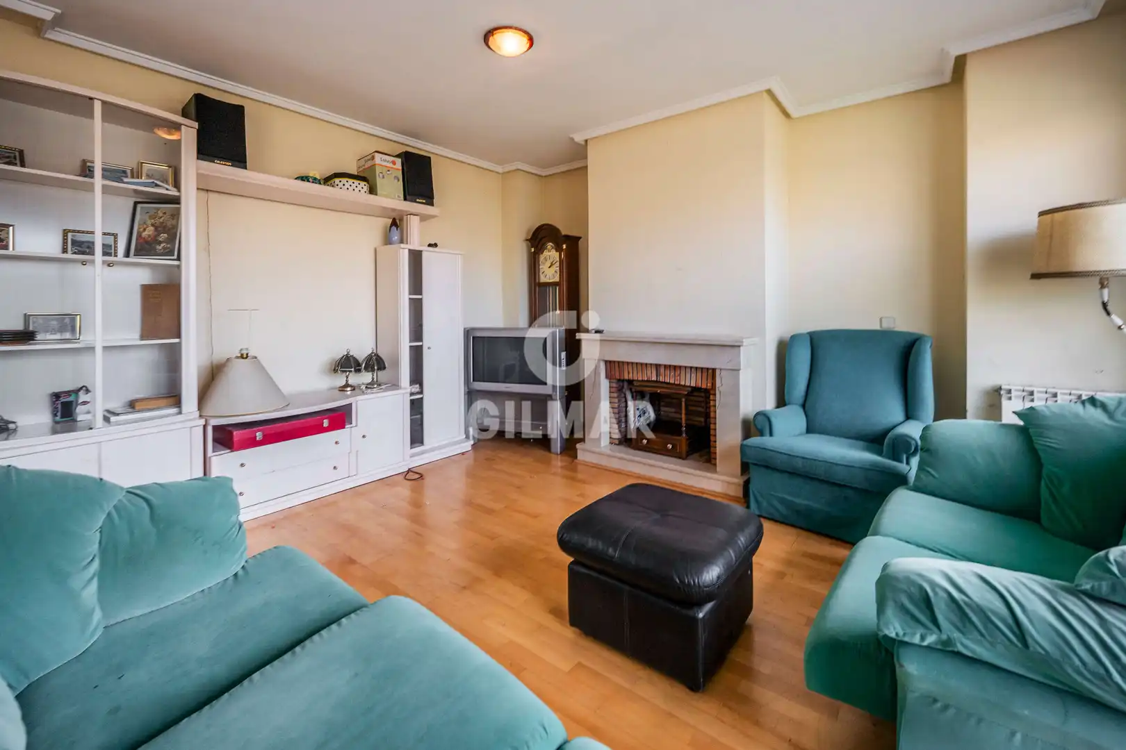 Wohnzimmer von Dachboden zum Verkauf in Madrid mit Heizung, Privatgarten und Abstellraum