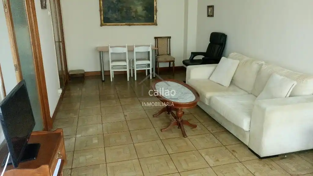 Living room of Flat for rent in Ferrol  with Heating, Furnished and Balcony