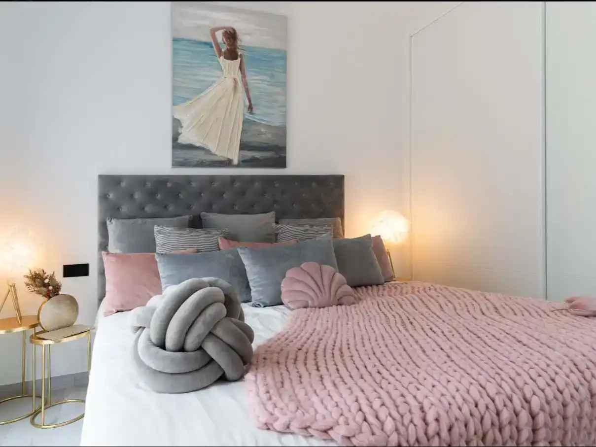 Schlafzimmer von Wohnungen zur Miete in Finestrat mit Klimaanlage, Schwimmbad und Balkon
