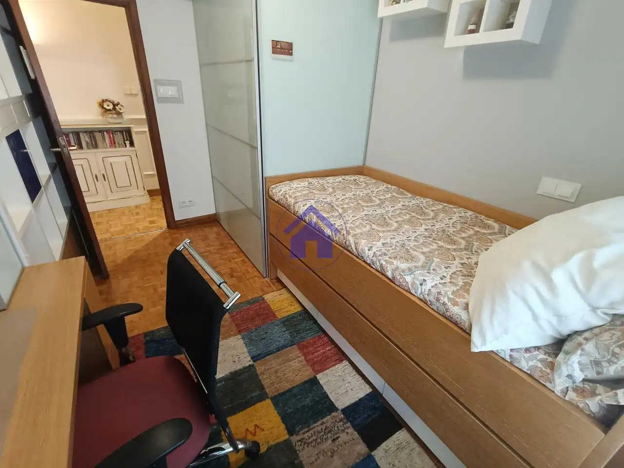 Bedroom of Flat for rent in Vigo   with Heating, Parquet flooring and Terrace