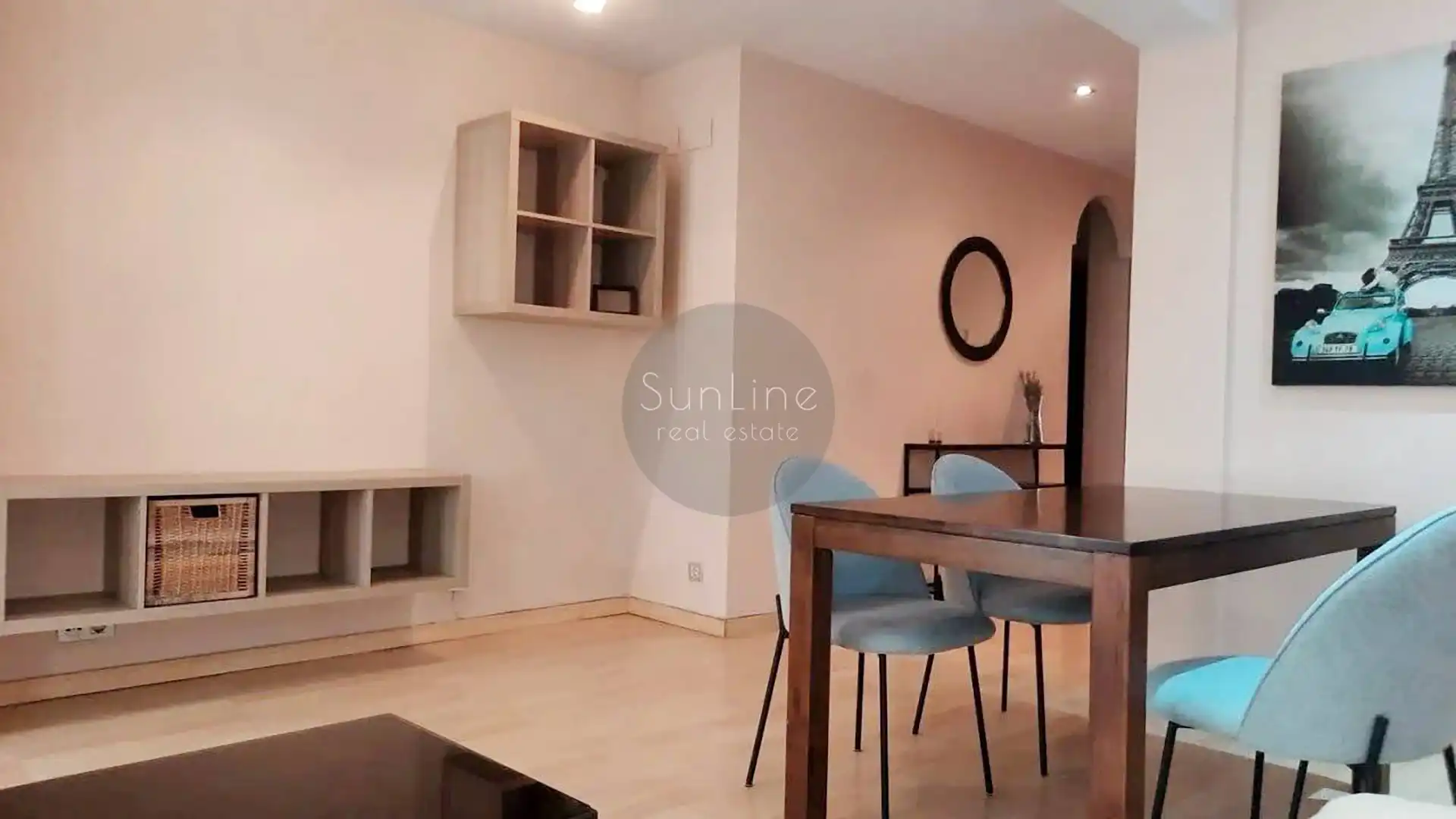 Wohnzimmer von Wohnung zur Miete in Valencia mit Klimaanlage, Terrasse und Möbliert