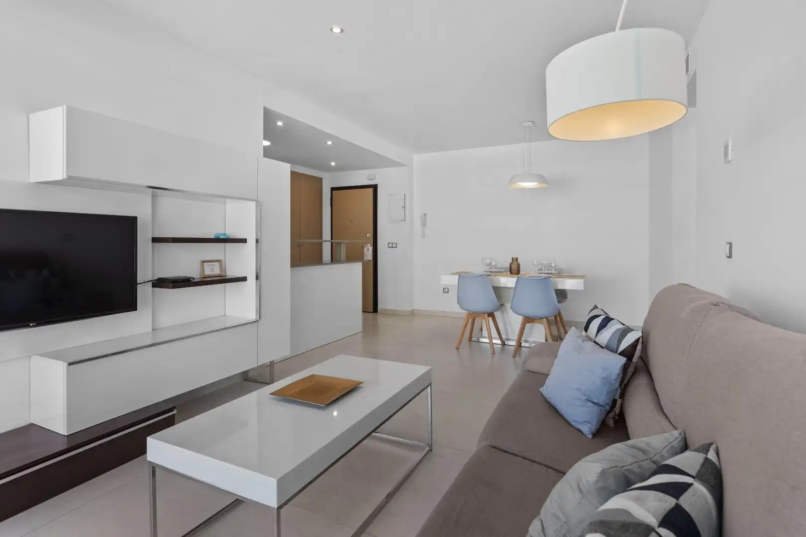 Sala d'estar de Apartament en venda en Elche / Elx amb Aire condicionat, Calefacció i Jardí privat