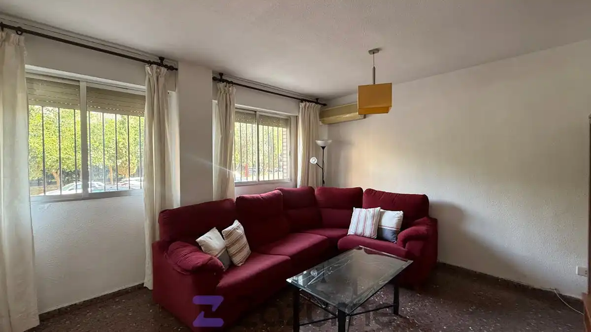 Sala d'estar de Apartament de lloguer en Murcia amb Aire condicionat, Moblat i Forn