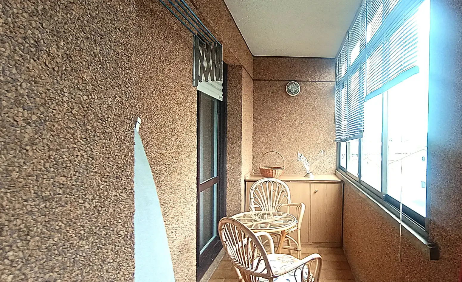 Balcony of Flat for rent in Burlada / Burlata  with Heating, Parquet flooring and Terrace