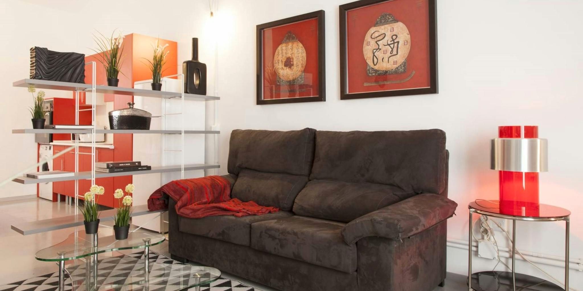 Wohnzimmer von Wohnung zur Miete in  Madrid Capital mit Klimaanlage, Heizung und Möbliert