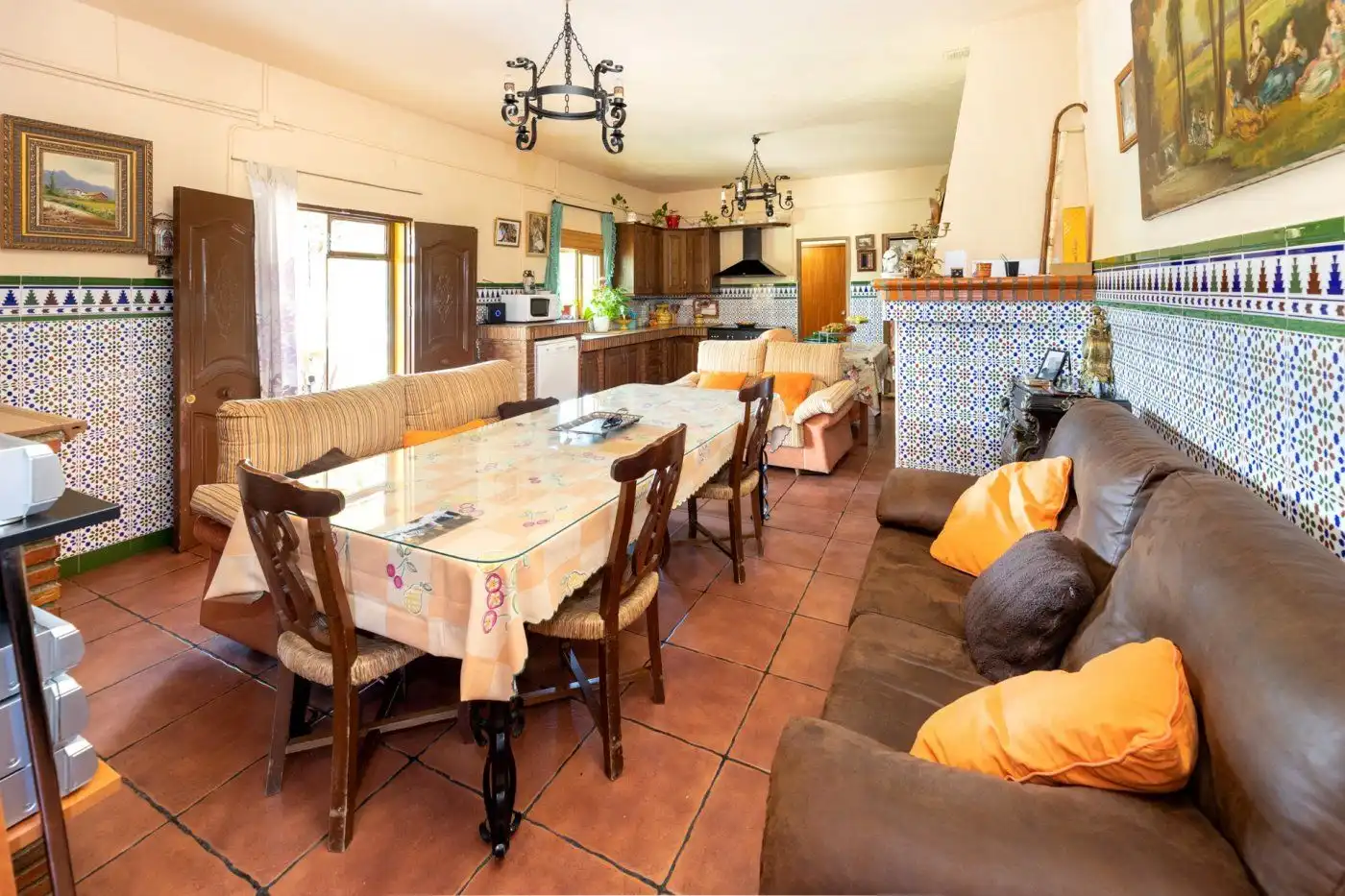 Comedor de Finca rústica en venta en Alhama de Granada con Aire acondicionado, Jardín privado y Terraza