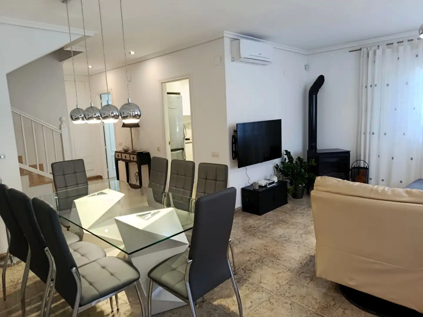 Comedor de Casa adosada en venta en Oropesa del Mar / Orpesa con Aire acondicionado, Terraza y Amueblado