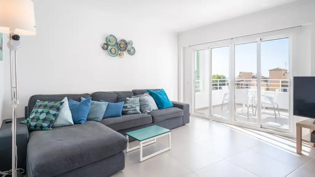 Sala de estar de Apartamento en venta en Calvià con Aire acondicionado, Terraza y Trastero