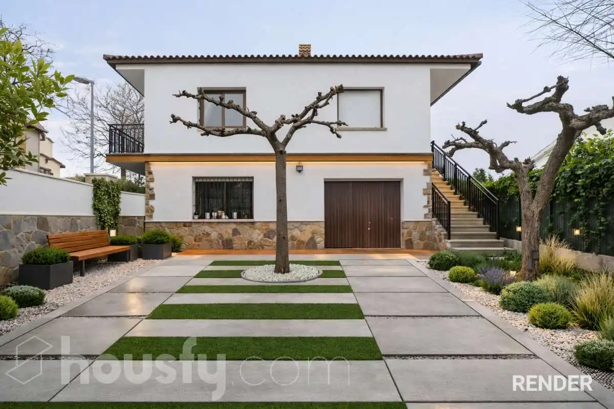 Vista exterior de Casa o chalet en venta en Vilanova i la Geltrú con Aire acondicionado, Calefacción y Jardín privado