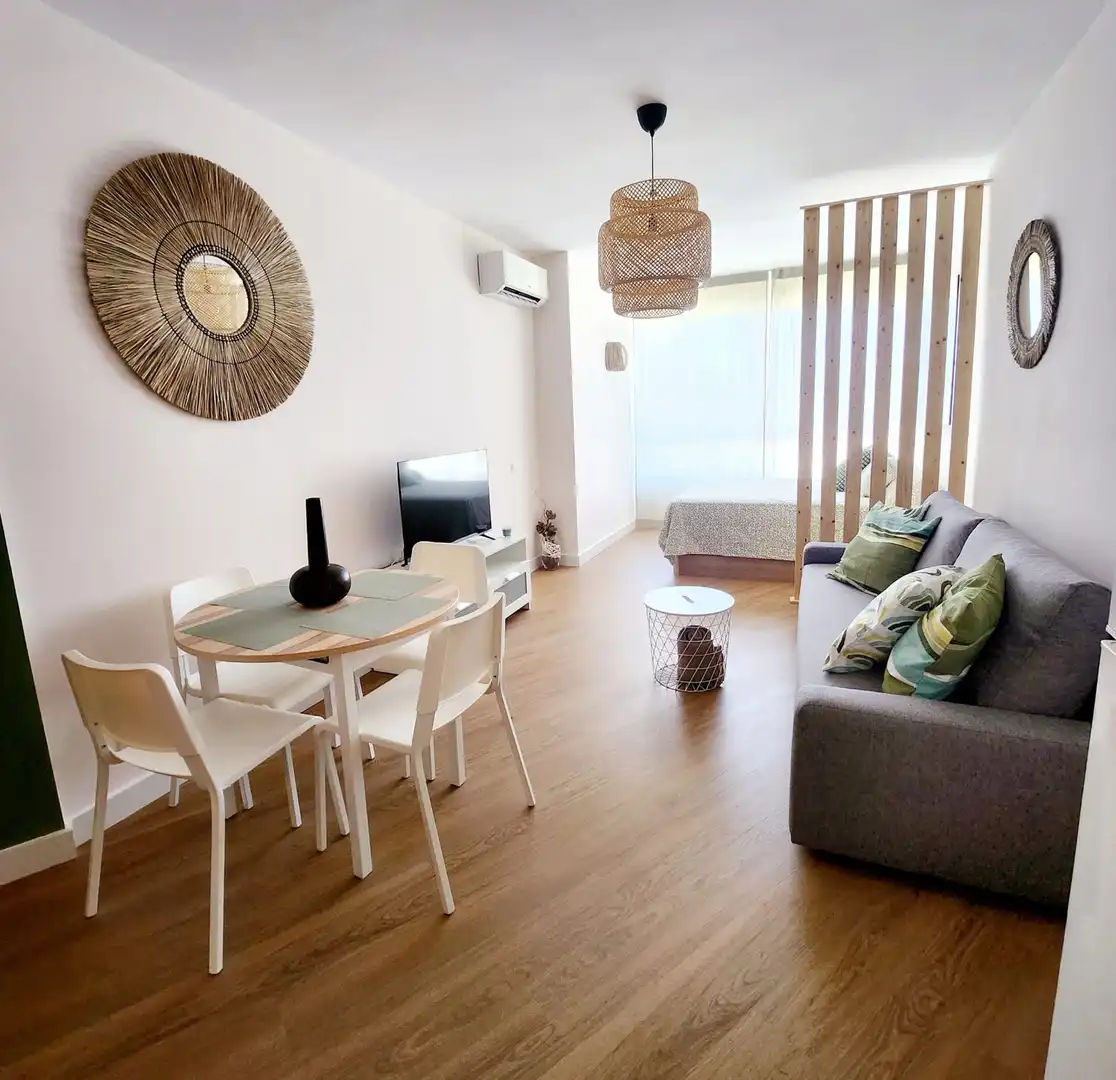 Wohnzimmer von Wohnung zur Miete in Torremolinos mit Möbliert, Haustiere erlaubt und Gemeinschaftspool