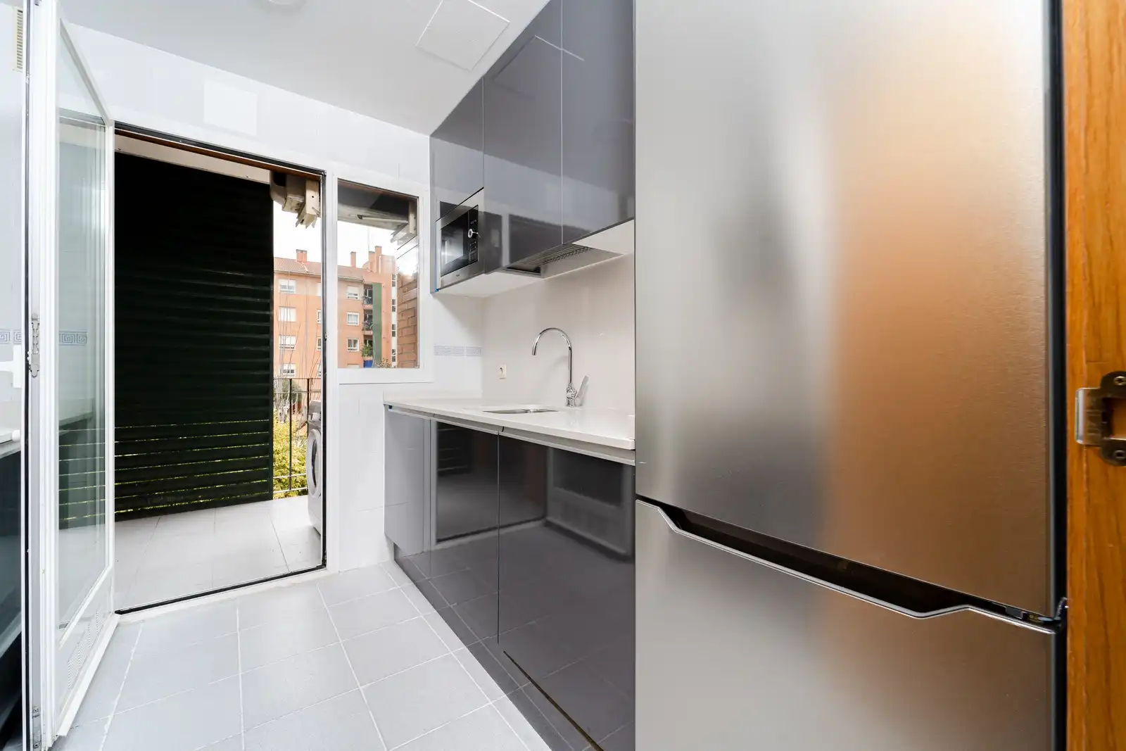 Cocina de Piso de alquiler en Madrid con Aire acondicionado, Terraza y Trastero