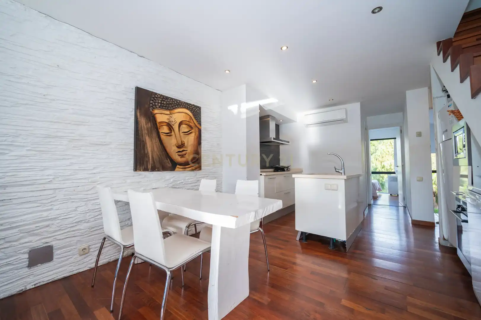 Esszimmer von Wohnung zum Verkauf in Santa Eulària des Riu mit Klimaanlage, Privatgarten und Balkon
