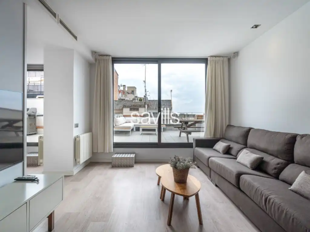 Sala de estar de Casa o chalet en venta en Barcelona con Aire acondicionado, Amueblado y Horno