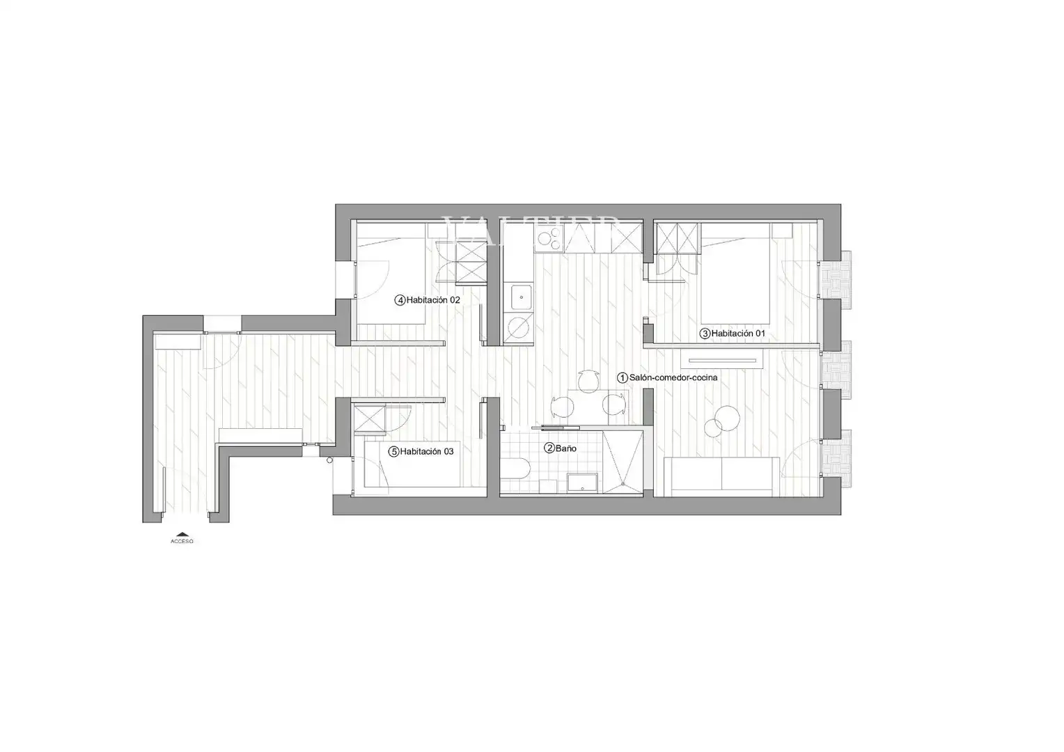 Wohnung zur Miete in Madrid mit Klimaanlage, Heizung und Möbliert