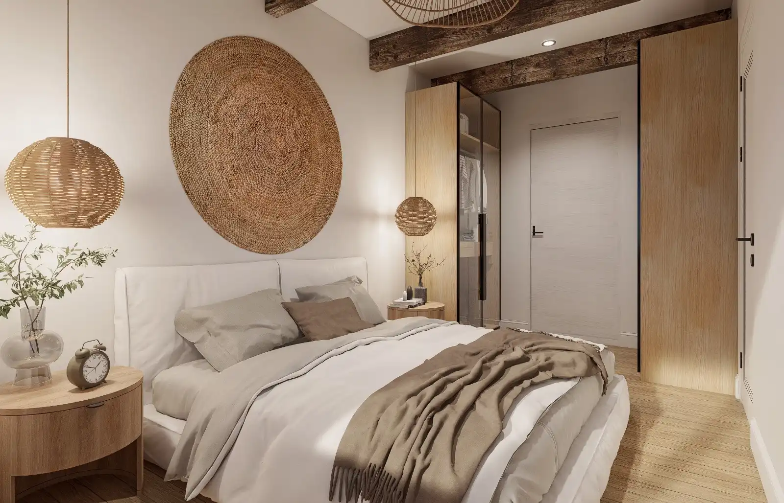 Bedroom of Flat for sale in Vilanova i la Geltrú  with Air Conditioner, Heating and Parquet flooring
