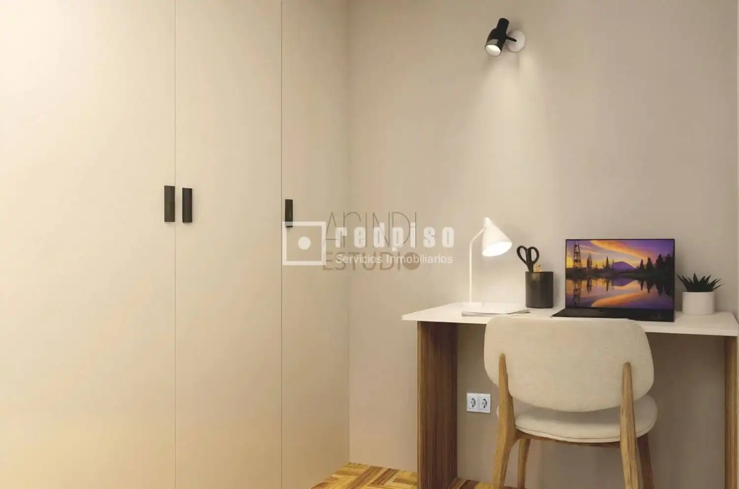 Schlafzimmer von Dachboden zum Verkauf in Madrid mit Klimaanlage, Heizung und Parkett