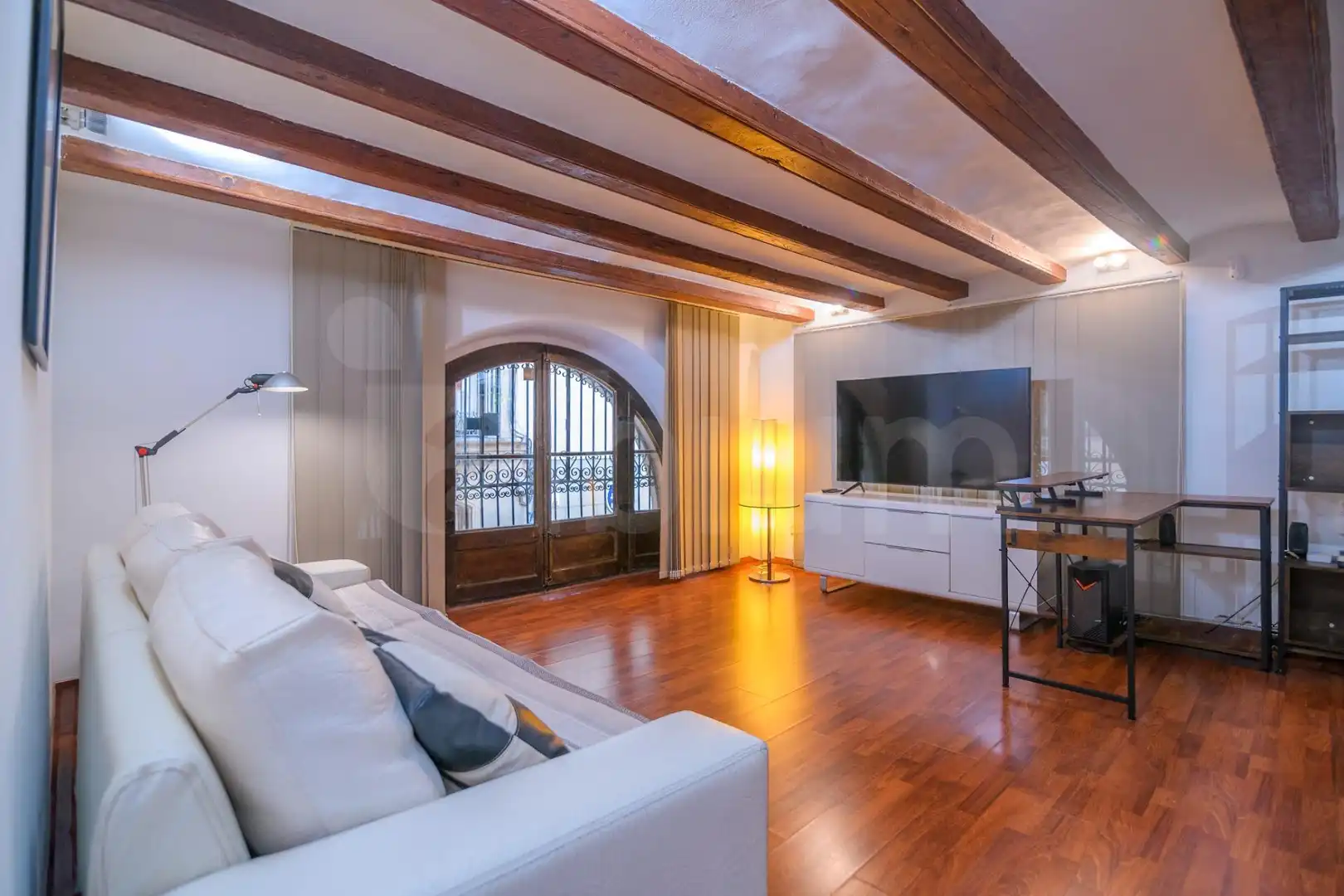 Sala de estar de Piso en venta en Barcelona con Aire acondicionado y Parquet
