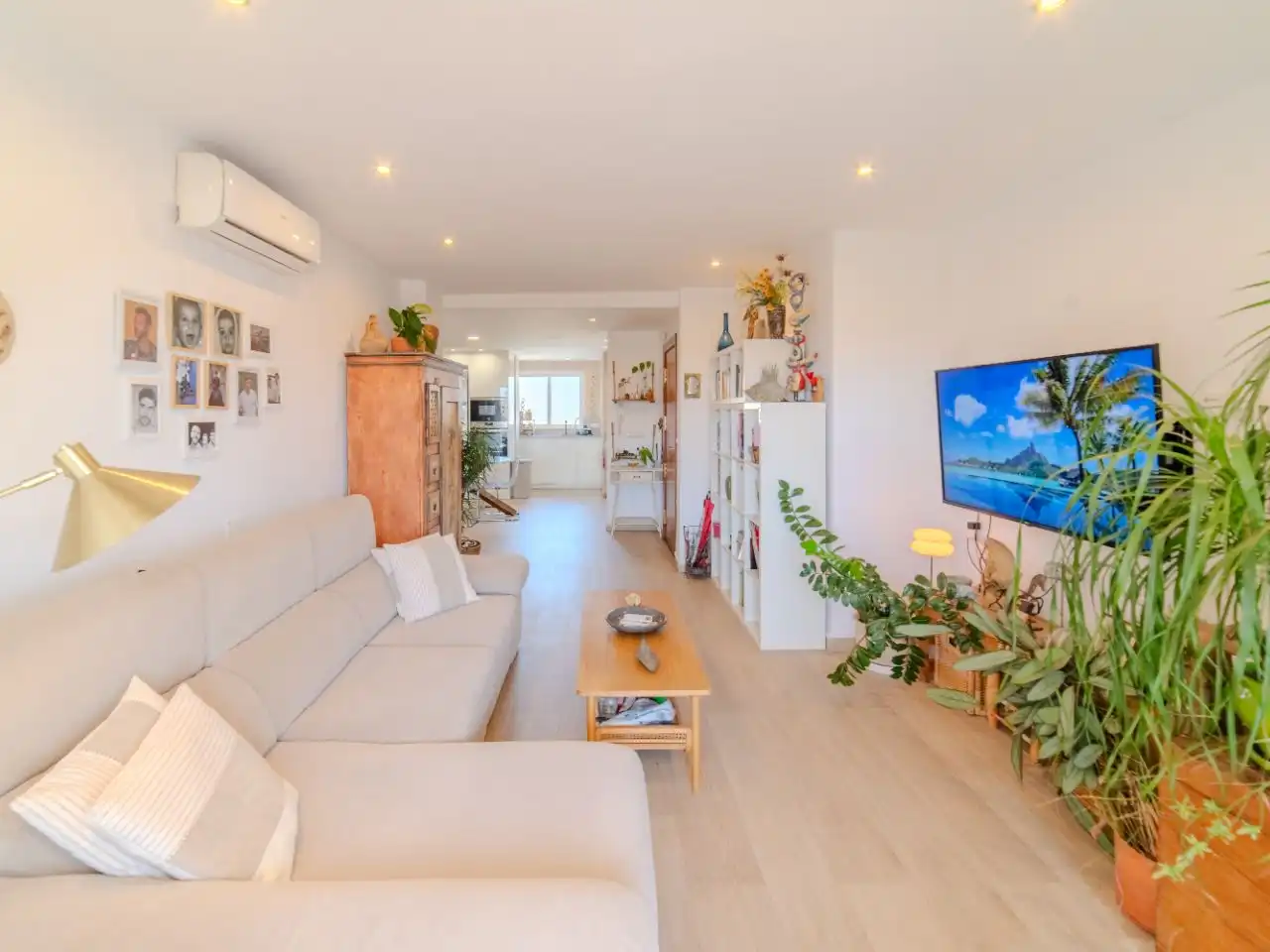 Living room of Flat for sale in Málaga Capital  with Air Conditioner, Terrace and Balcony