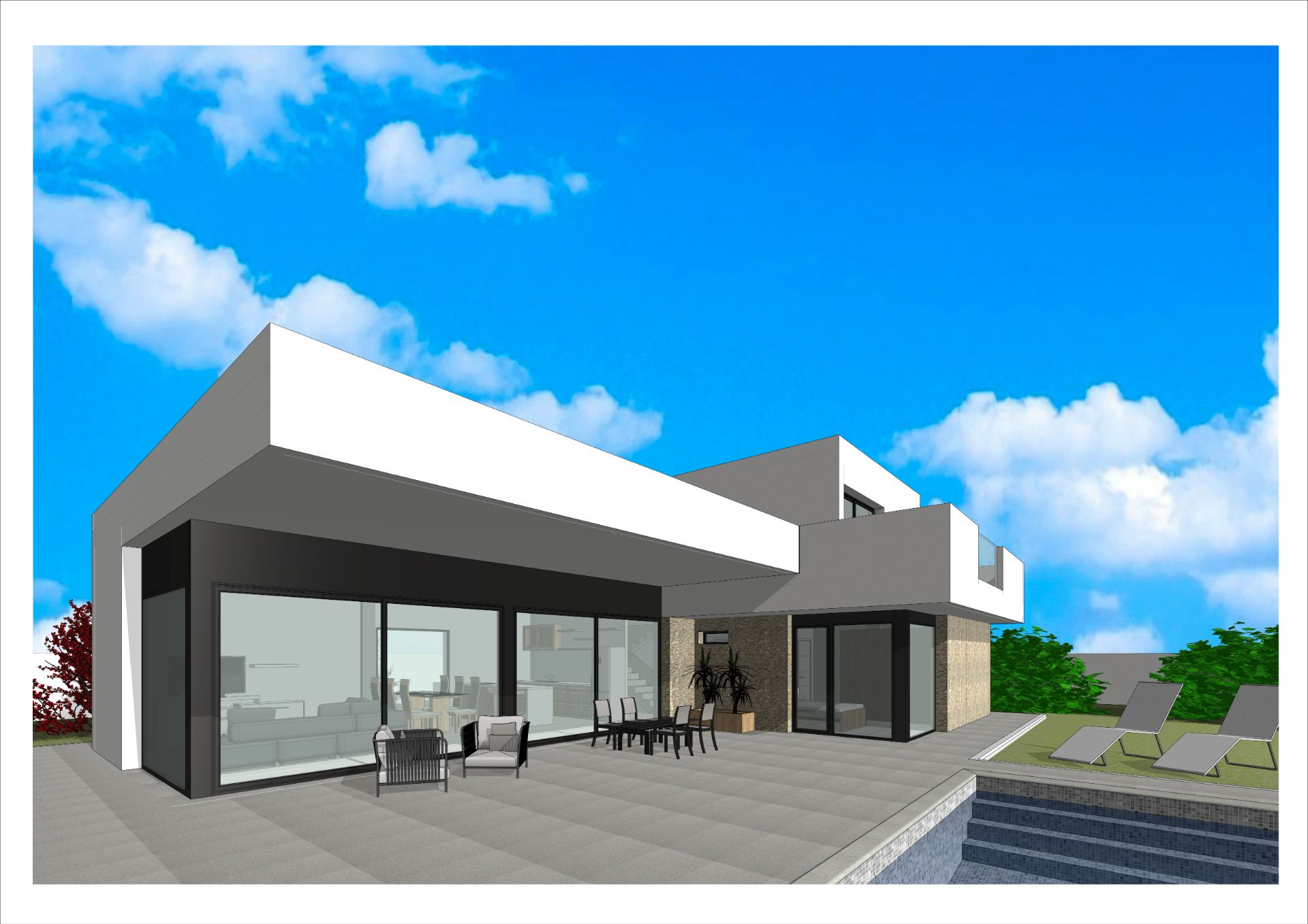 Vista exterior de Casa o xalet en venda en Aspe amb Aire condicionat, Jardí privat i Terrassa