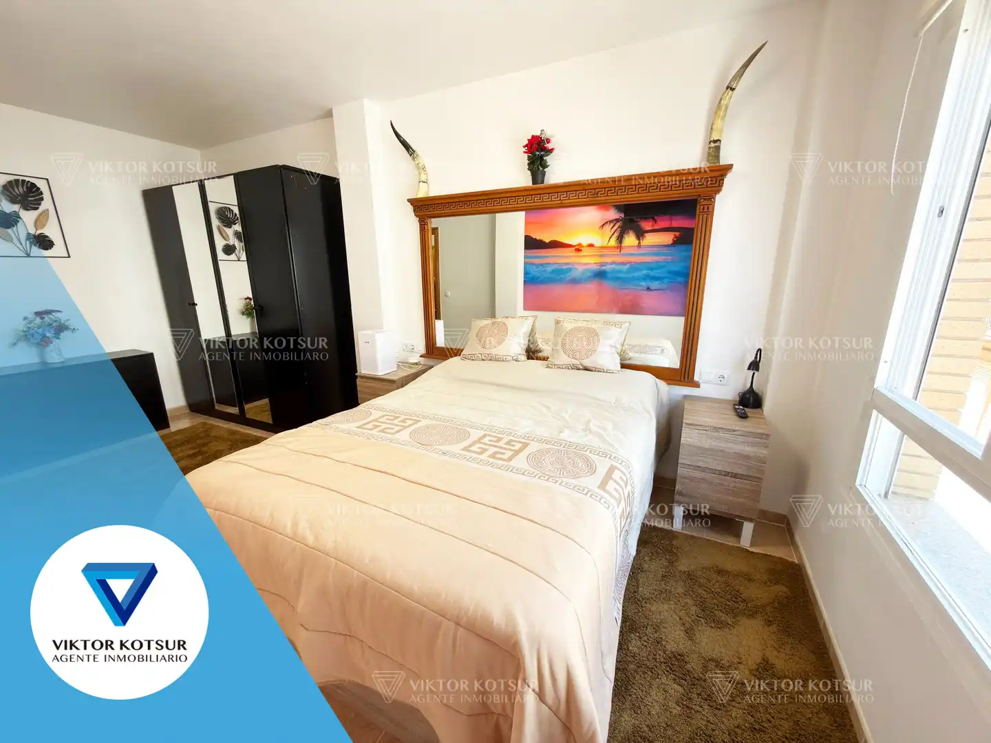 Schlafzimmer von Wohnung zum Verkauf in Roquetas de Mar mit Klimaanlage, Terrasse und Möbliert