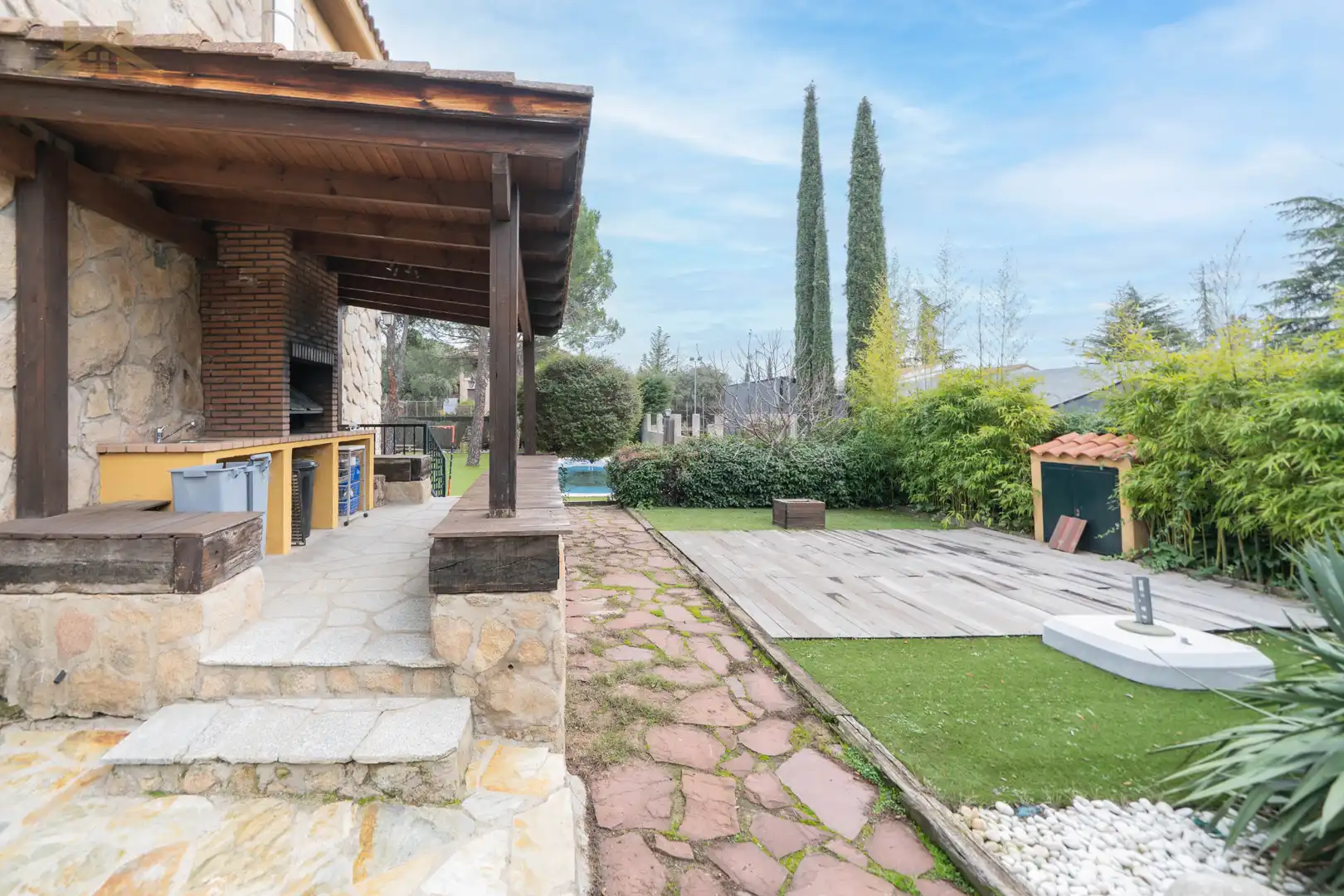 Jardí de Casa o xalet en venda en Alpedrete amb Jardí privat, Terrassa i Traster